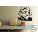 Декоративная наклейка Альберт Эйнштейн в профиль 