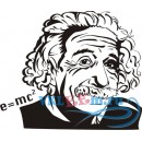Декоративная наклейка Альберт Эйнштейн в профиль 