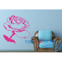 Декоративная наклейка огромная роза 