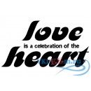 Декоративная наклейка Любовь-это праздник сердца 