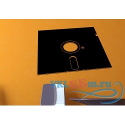 Декоративная наклейка дискета  компьютерная 