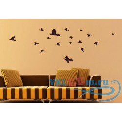 Декоративная наклейка стая птиц