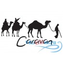 Декоративная наклейка караван верблюдов с людьми