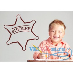 Декоративная наклейка значок  шерифа