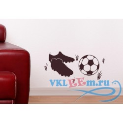 Декоративная наклейка футбольный мяч и кеды