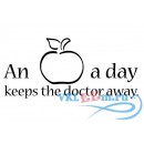 Декоративная наклейка день яблока фраза на англ