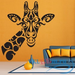 Декоративная наклейка Пятнистый жираф в орнаменте