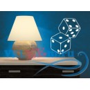 Декоративная наклейка игральные кубики