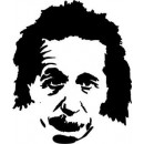 Декоративная наклейка  Альберт Эйнштейн с преческой 