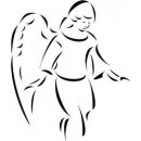 Декоративная наклейка ангел с небес