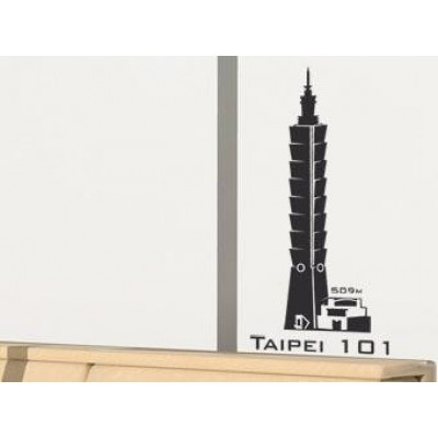 Декоративная наклейка здание Тайбэй 101 