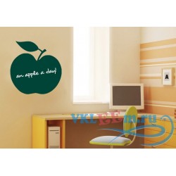 Декоративная наклейка яблоко с листочком