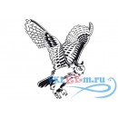 Декоративная наклейка сова с большими крыльями 