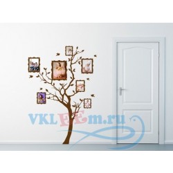 Декоративная наклейка рамки для фото на дереве