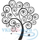 Декоративная наклейка дерево с сердечками
