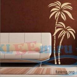 Декоративная наклейка пляжные пальмы