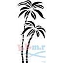 Декоративная наклейка пляжные пальмы