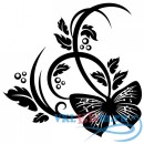 Декоративная наклейка Бабочка в цветке
