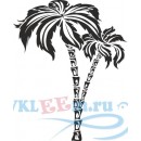 Декоративная наклейка африканские пальмы 