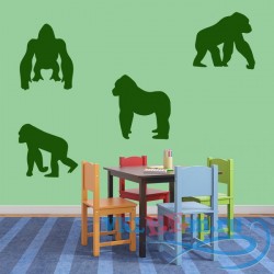 Декоративная наклейка Виды горилл