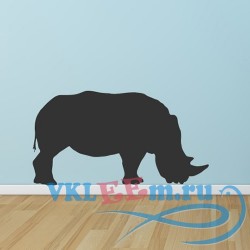 Декоративная наклейка Африканский носорог силуэт
