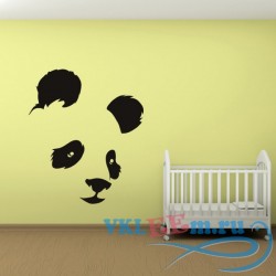 Декоративная наклейка Панда в аппликации