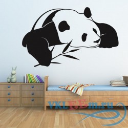 Декоративная наклейка Панда с бамбуком