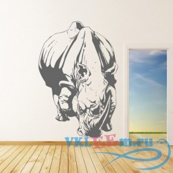 Декоративная наклейка Грозный носорог