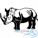 Декоративная наклейка Носорог профиль