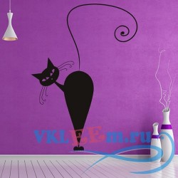 Декоративная наклейка Сиамская кошка с хвостом