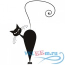 Декоративная наклейка Сиамская кошка с хвостом