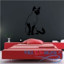 Декоративная наклейка Сиамская контурная кошка