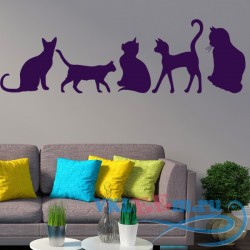 Декоративная наклейка Вид кошек