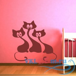 Декоративная наклейка Мультфильм кошачий дом