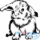 Декоративная наклейка Пушистый кролик