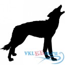 Декоративная наклейка Воющий Волк в профиль