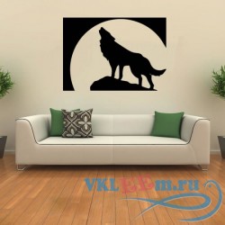 Декоративная наклейка Лунный волк