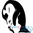 Декоративная наклейка Северный пингвин с пингвиненком