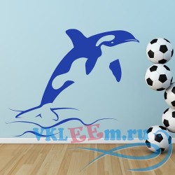 Декоративная наклейка Подводный дельфин