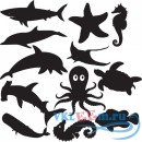 Декоративная наклейка Морские животные