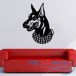 Декоративная наклейка Собака доберман