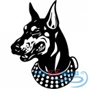 Декоративная наклейка Собака доберман