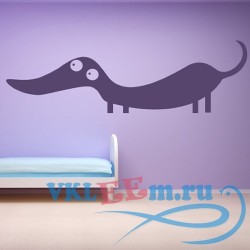 Декоративная наклейка Длинная собака