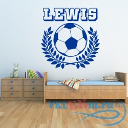 Декоративная наклейка футбольная эмблема и имя