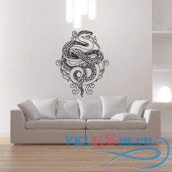 Декоративная наклейка Змея в орнаменте