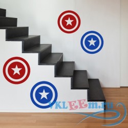 Декоративная наклейка Captain America щит капитана америки 