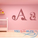 Декоративная наклейка буквы А а 